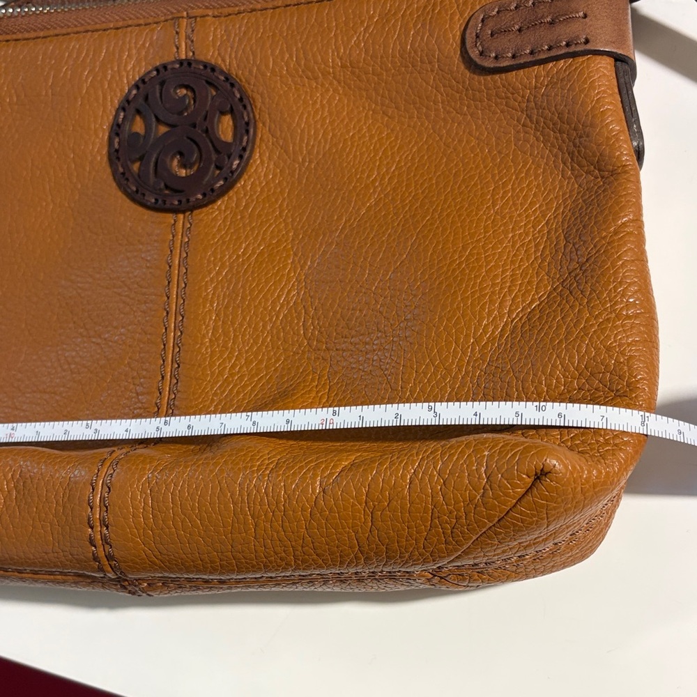 Brighton Whisky Brown Leather Crossbody Bag - Picture 7 of 8